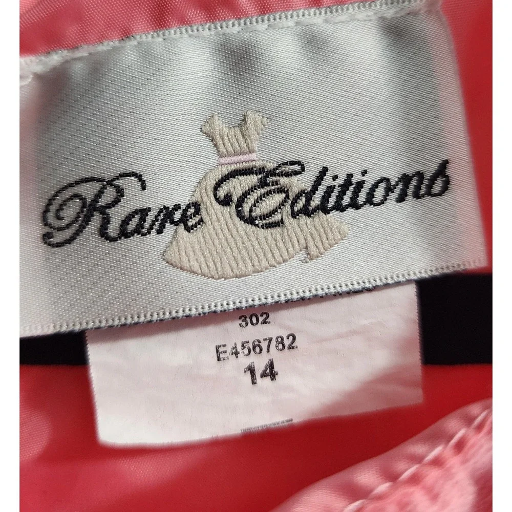 Rare Editions Coral Pink Flower Girl Dress Size 14‎ Occasion Party